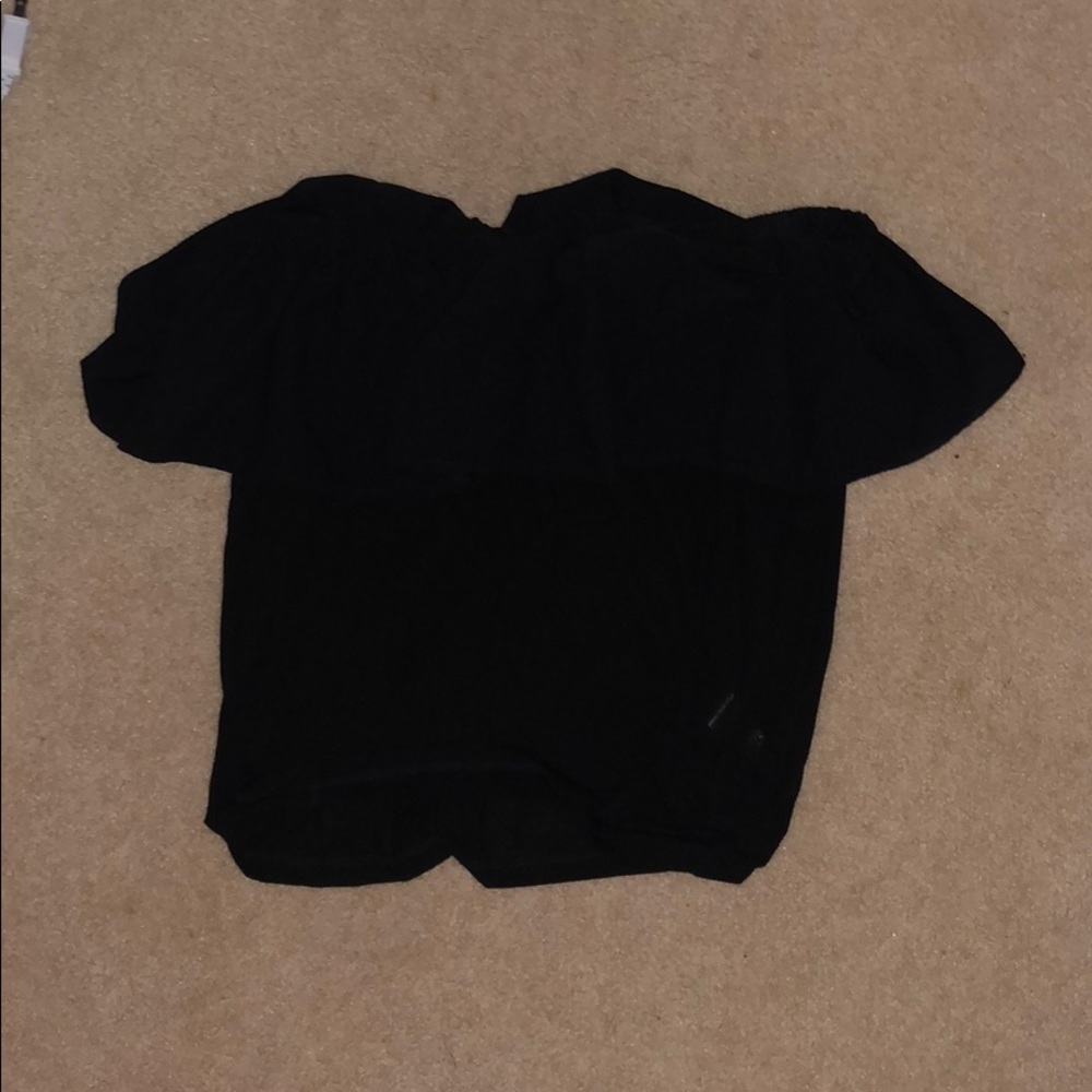 French Connection Black off the shoulder top